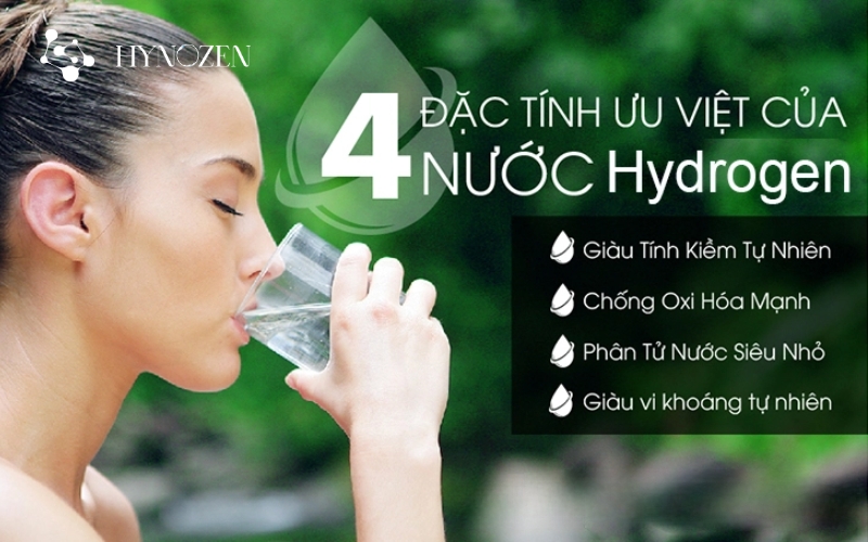 Lợi ích khi sử dụng nước hydrogen đối với sức khỏe